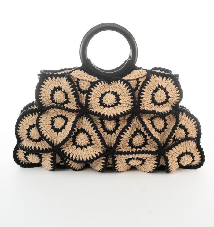 FLOWER BAG light beige black